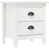 vidaXL Table de chevet Hill Blanc 46x35x49,5 cm Bois de pin solide