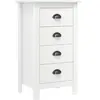 vidaXL Buffet Hill Blanc 46x35x80 cm Bois de pin solide