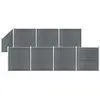 vidaXL Ensemble de clôture WPC 7 Carré + 1 Incliné 1311x186 cm Gris