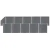 vidaXL Ensemble de clôture WPC 10 Carré + 1 Incliné 1830x186 cm Gris