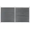 vidaXL Clôture de jardin WPC 353x186 cm Gris