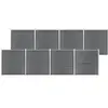 vidaXL Clôture de jardin WPC 1391x186 cm Gris