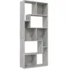 vidaXL Bibliothèque Gris béton 67x24x161 cm Aggloméré