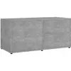 vidaXL Meuble TV Gris béton 80x34x36 cm Bois d'ingénierie 801854