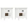 vidaXL Tables de chevet 2 pcs Hill 46x35x49,5 cm Bois de pin solide