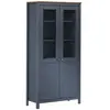 vidaXL Buffet Hill Gris 85x37x170,5 cm Bois de pin solide