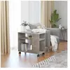 vidaXL Table d'appoint Gris béton 70x35x55 cm Bois d'ingénierie