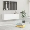 vidaXL Meuble TV Blanc 100x30x30 cm Aggloméré