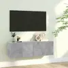 vidaXL Meuble TV Gris béton 100x30x30 cm Aggloméré