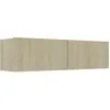 vidaXL Meuble TV Chêne sonoma 120x30x30 cm Aggloméré