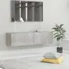 vidaXL Meuble TV Gris béton 120x30x30 cm Aggloméré