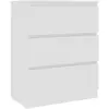 vidaXL Buffet Blanc 60x35x76 cm Bois d'ingénierie