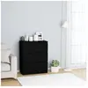 vidaXL Buffet Noir 60x35x76 cm Bois d'ingénierie