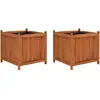 vidaXL Jardinières surélevées 2 pcs 50x50x50 cm Bois de sapin