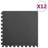 vidaXL Tapis de sol 12 pcs 4,32  Mousse EVA Noir