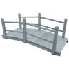 vidaXL Pont de jardin Gris 140x60x56 cm Bois de sapin massif