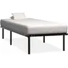 vidaXL Cadre de lit Noir Métal 90 x 200 cm