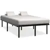 vidaXL Cadre de lit sans matelas noir métal 120x200 cm
