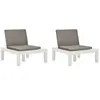 vidaXL Chaises de salon de jardin et coussins 2 pcs Plastique Blanc