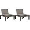 vidaXL Chaises de salon de jardin et coussins 2pc Plastique Anthracite