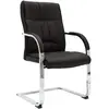 vidaXL Chaise de bureau cantilever Noir Similicuir