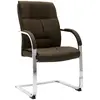 vidaXL Chaise de bureau cantilever Marron Tissu