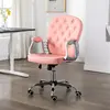 vidaXL Chaise de bureau pivotante Rose Similicuir