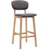 vidaXL Tabourets de bar lot de 2 gris foncé tissu