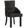 vidaXL Chaises à manger lot de 2 noir cuir de chèvre véritable