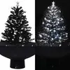 Arbre de Noël neigeux avec base de parapluie Noir 75 cm PVC vidaXL