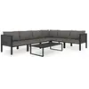 vidaXL Salon de jardin 7 pcs avec coussins Résine tressée Anthracite