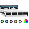 Cadre de lit avec LED Noir Similicuir 120 x 200 cm