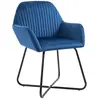 vidaXL Chaises à manger lot de 2 Bleu Velours