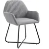 vidaXL Chaises à manger lot de 2 gris clair tissu