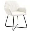 vidaXL Chaises à manger lot de 2 crème tissu