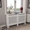 vidaXL Cache-radiateur Blanc 152x19x81,5 cm MDF