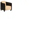 vidaXL Fauteuil Brun roux et noir Cuir véritable