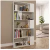 vidaXL Bibliothèque/Séparateur de pièce Blanc brillant 80x24x159 cm