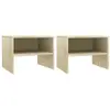 vidaXL Tables de chevet 2 pcs Chêne sonoma 40 x 30 x 30 cm Aggloméré