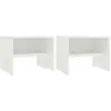 vidaXL Tables de chevet 2 pcs Blanc 40x30x30 cm Bois d'ingénierie
