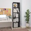 vidaXL Vidaxl Bibliothèque/Séparateur De Pièce Noir Bois D¿Ingénierie