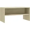vidaXL Meuble TV Chêne sonoma 80 x 40 x 40 cm Aggloméré