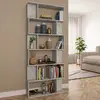vidaXL Bibliothèque/Séparateur de pièce Gris béton 80x24x192 cm