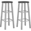 vidaXL Tabourets de bar lot de 2 argenté MDF
