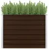 vidaXL Jardinière surélevée Marron 100x100x77 cm Acier galvanisé