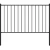 vidaXL Panneau clôture et poteaux Acier enduit poudre 1,7x1,25 m Noir