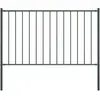vidaXL Panneau clôture poteau Acier enduit poudre 1,7x1,25m Anthracite