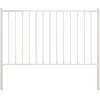 vidaXL Panneau de clôture poteau Acier enduit poudre 1,7x1,25 m Blanc