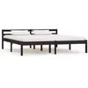 vidaXL Cadre de lit Marron foncé Bois de pin massif 160 x 200 cm