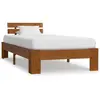 vidaXL Cadre de lit Marron miel Bois de pin massif 90 x 200 cm